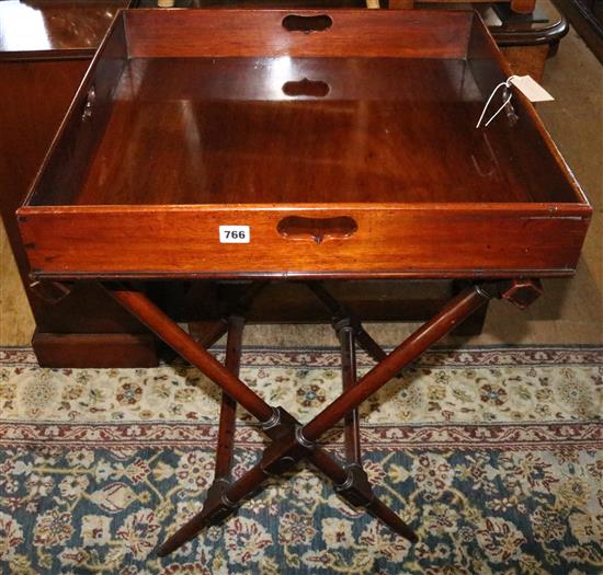 Victorian mahogany butlers tray on stand